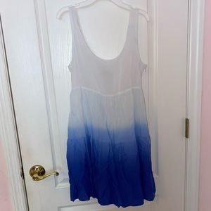 Tobi Ombré Colorblock Lightweight Tiered Mini Sun Dress